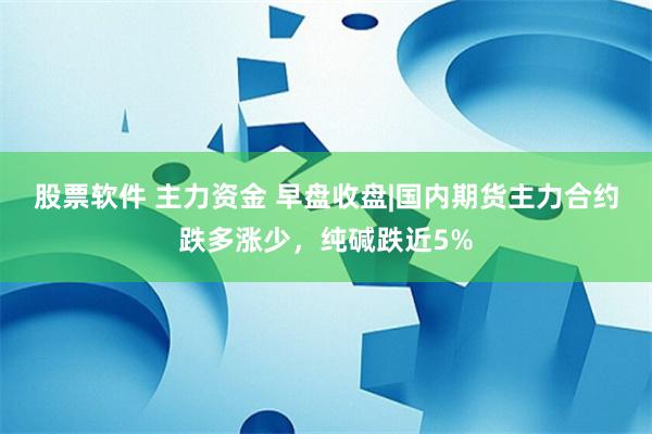 股票软件 主力资金 早盘收盘|国内期货主力合约跌多涨少，纯碱跌近5%